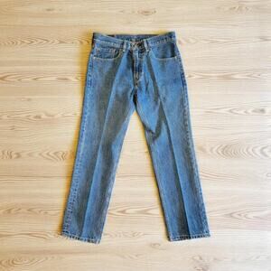 Mens Levi's 505 Blue Jeans 32” X 30” Regular Fit Straight Leg Pants